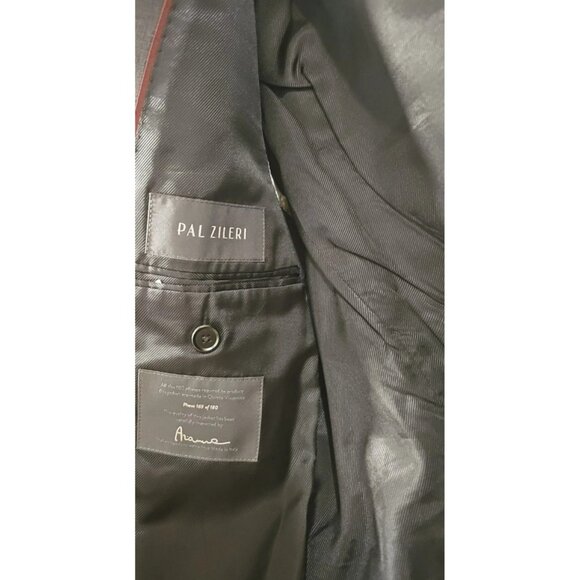 Pal Zileri Men's 2-pc Wool Suit MADE IN ITALY 35R Gray Black Check Sleek Preppy - Picture 4 of 16